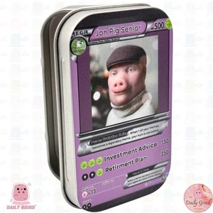 Brainrot Meme Crystal/Jewellery/Coins/Make-Up 1oz Hinge Lid Metal Box Joke Gift - Picture 1 of 8