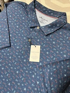 Peter Millar Seaside Blue (OCEBL) Just Beachy Print Polo. XXL - Picture 1 of 5