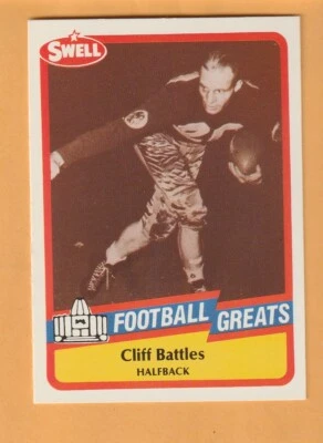 Cliff Battles Washington Redskins 1989 Swell Greats #63 Akron Ohio 2L - Image 1 of 2