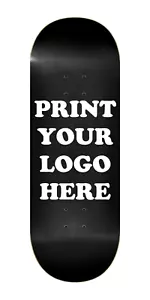 8.5x32.5 Black Skateboard PRINT YOUR LOGO HERE Premium Maple Wood High Quality - Picture 1 of 3