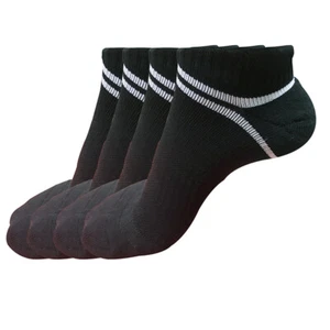 4 pair Mens Low Cut Ankle Cotton Athletic Cushion Casual Sport Comfortable Socks - Picture 1 of 20