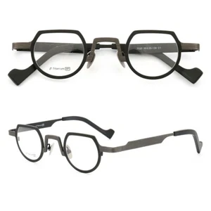 Pure Titanium Round Eyeglass Frames Vintage Retro Lightweight Glasses Men Women - Picture 1 of 17