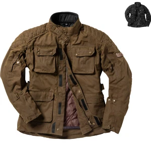 Black Bowland CE Class AA Wax Motorcycle Jacket For Bike Riding - Picture 1 of 48