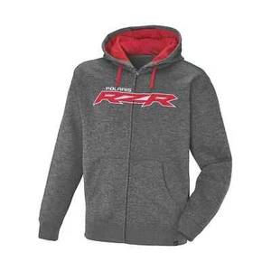 NEW POLARIS MENS RZR FULL ZIP HOODIE GRAY/RED LARGE 286072006 - Bild 1 von 2