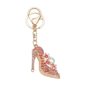 Enameled High Heel Austrian Crystal Rosetone Womens Large - Picture 1 of 3