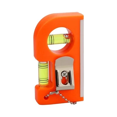Magnetic Small Pocket Two Bubble Spirit Level Tool 3.3inch Keychain Belt Clip - Image 1 of 4