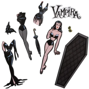 Kreepsville 666 Vampira Glamour Ghoul Ataúd Gótico Vestir Imán Conjunto Juguete NUEVO - Imagen 1 de 4