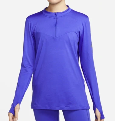 Camisa De Manga Larga Nike Element Trail Para Dama Azul Talla S, M Nueva - Imagen 1 de 4