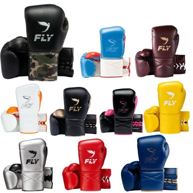 Guantes de Boxeo Fly Superlace X Con Cordones Tipo Pro Sparring TraGloves 8oz-16oz Foto 1 de 4