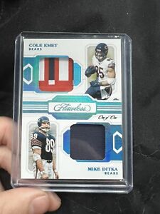 2020 Panini Flawless Cole Kmet Mike Ditka Dual Patch ONE OF ONE 1/1!!!