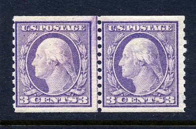 Bigjake: #493, 3 cent Lincoln Line Pair, Mint Never Hinged, CV: $230.00 - Image 1 of 2