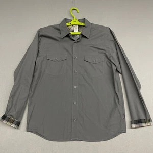 Patagonia Men's Organic Cotton Outdoor Button Up Shirt Long Sleeve Gray Size M - Picture 1 of 11