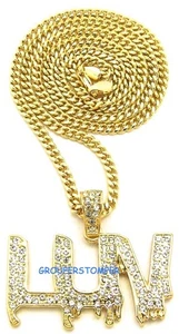 Nuevo Collar LUV Uzi con Cadena de 24 o 30 pulgadas de Largo Verde LIL - Imagen 1 de 27