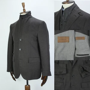 Lux CORNELIANI ID Brown WOOL Solid Vested Blazer Jacket Sport Coat 50IT 40US/UK - Picture 1 of 18