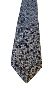 Robert Talbott Carmel 100% SILK HAND SEWN Black Silver Paisly Neck Tie USA EUC - Picture 1 of 13