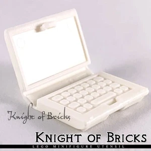 LEGO Minifigura BLANCO Utensilio Laptop Computadora PC Juegos Trabajo Ciudad Ciudad - Imagen 1 de 2