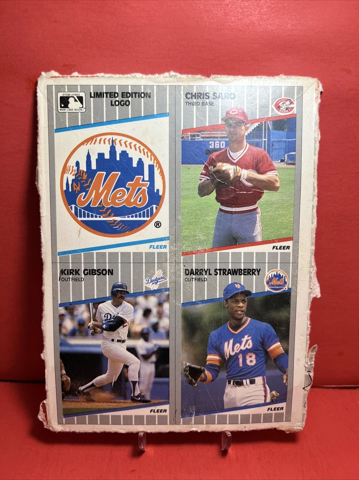 1989 Fleer Box Bottom Full Panels Chris Sabo/Kirk Gibson/Darryl Strawberry VG🦄 - Image 1 of 2