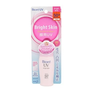 KAO BIORE UV BRIGHT SUNBLOCK FACE MILK SPF 50 SUNSCREEN LOTION PINK 30 ml. - Picture 1 of 8