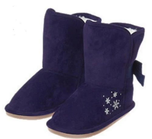 GYMBOREE GIRL PURPLE FAIR ISLE FLURRY BOW FAUX SUEDE BOOTS Toddler 4 NWT $45 - Image 1 of 1
