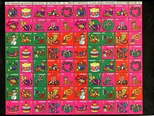 LOT 24755 MINT NH OG FULL SHEET 1971 CHRISTMAS STAMPS FROM CANADA - Picture 1 of 2