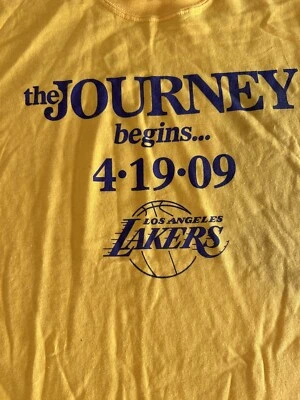 Lakers Playoff Shirt Journey Begins Destination Championship Size XL - Image 1 of 4
