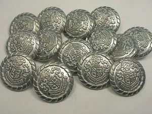 Nuevos lotes de botones de metal militares plateados Royal Crest 11/16, 13/16, 7/8 (S29) - Imagen 1 de 5