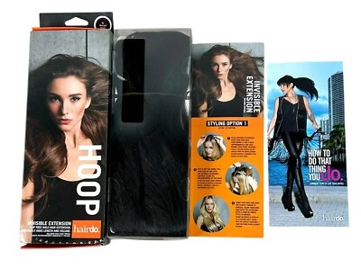 Extensión invisible Hairdo Hoop R4 marrón medianoche clip halo libre Foto 1 de 2