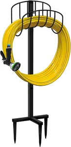 Freestanding Garden Hose Holder Hanger, Heavy Duty Metal Water Hose Storage Stan - Picture 1 of 12