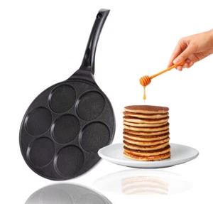 Pfannkuchen Pfanne, 7-Kreis-Formen, 27 cm Pancake Pfanne Spiegelei Eierpfanne - Bild 1 von 14