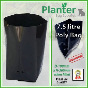 7.5 litre Standard Planter Bags - Premium Poly Plant bag / Grow bag - Picture 1 of 3