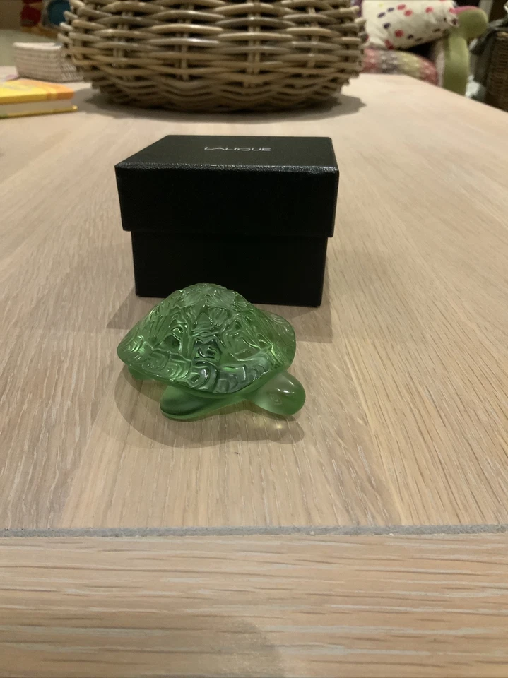 LALIQUE CRYSTAL SIDONIE TURTLE GREEN / VERT #1214500 BRAND NEW BOXED FRENCH - Image 1 of 4