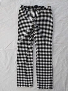 Theory Hose Stretch schwarz-weiß Gingham Damen Größe 0 - Bild 1 von 8