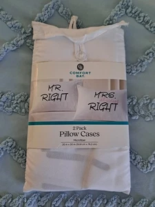 Mr and Mrs ALWAYS Right Pillow Cases Microfiber Pillow Cases New Wedding Gift - Picture 1 of 2
