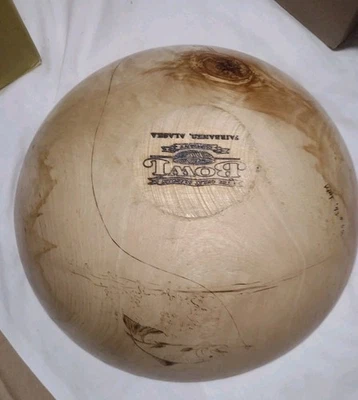 Tigela de madeira esculpida Great Alaskan Bowl Company 11” assinada '95 servindo  - Imagem 1 de 4