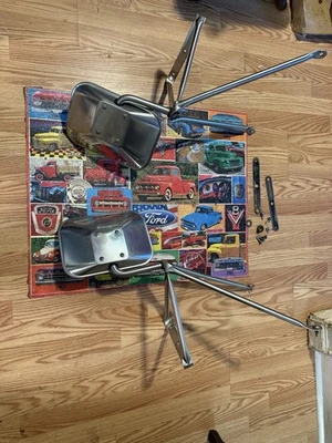 OEM 80-97 Ford F250 F350 F450 Truck West Coast Towing Mirrors Chrome SET LH RH - Image 1 of 4