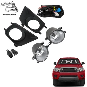 Pair of Front Fog Lights For Toyota Tacoma 2012-2015 Lamps w/Wiring+Switch Kits - Picture 1 of 14