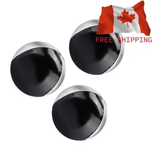 3PCS Silver Black Soft PU Leather Juggling Balls for All Skill Levels - Photo 1 sur 18