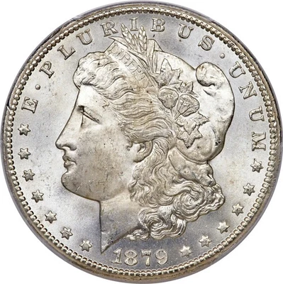 1879-CC $1 PCGS MS64+ CAC Morgan Silver Dollar 25657720 - Image 1 of 4