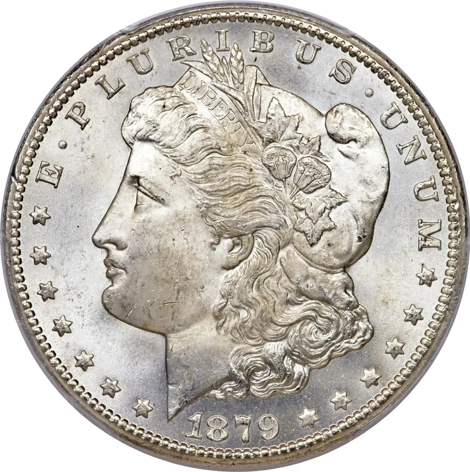 1879-CC $1 PCGS MS64+ CAC Morgan Silver Dollar 25657720 - Image 1 of 4