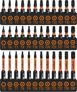 Juego de Puntas Torx de Seguridad Magnéticas para Taladro Impacto T5-T40 36 pezzi - Foto 1 di 6