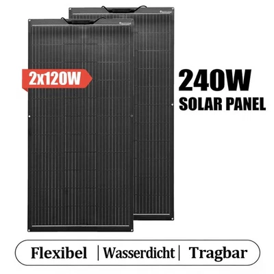  240W flexibles Solarmodul Mono Solarmodul 18v Hocheffiziente Balkonkraftwerk RV - Bild 1 von 4