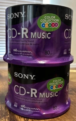Sony CD-R Music 2-50 paquetes 80 minutos disco grabable en blanco nuevo sellado Foto 1 de 2