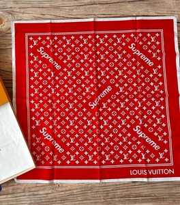 Louis Vuitton MP1888 Supreme Monogram Scarf Handkerchief Brown Unused MP1888 - Picture 1 of 7