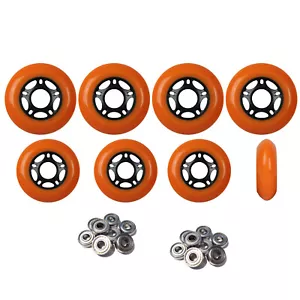 Outdoor Inline Skate Wheels 76mm/80mm Orn HILO Rollerblade Hockey Abec9 Bearings - Picture 1 of 4
