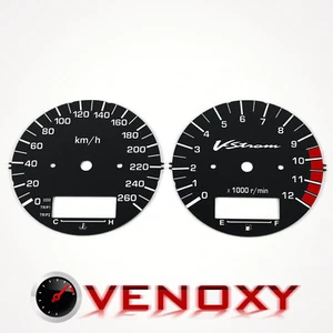 Suzuki DL 1000 V-Strom 2002-2003 KM/H Replacement Black Gauge Faces - Bild 1 von 1
