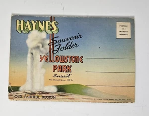 Vintage Postcard 1934 Haynes Souvenir FolderYellowstone Park Series A - Picture 1 of 9