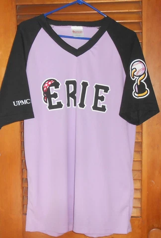 Ladies Purple ERIE SEAWOLVES Baseball Shirt Size XL (Extra-Large) FAST SHIPPING Cover