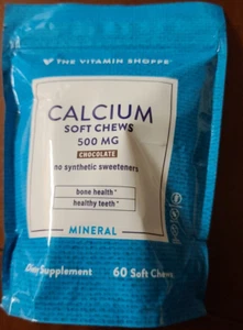 New Calcium Soft Chews 500 MG chocolate 60 Soft Chews - Picture 1 of 2