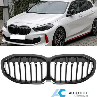 Kühlergrill Nieren Sport Grill schwarz glänzend für BMW 1er F40 Einzelsteg - Bild 1 von 4