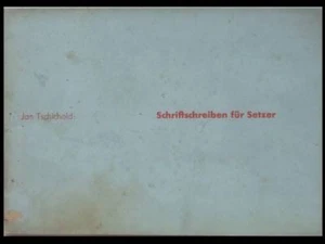 JAN TSCHICHOLD, SCHRIFTSCHREIBEN FUR SETZER, 1931 - TYPOGRAPHIE - Picture 1 of 3